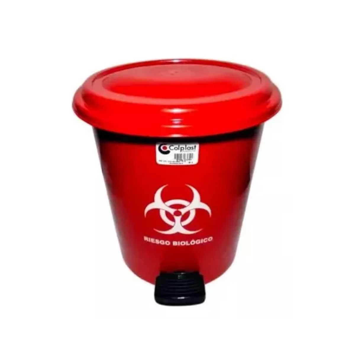 COLPLAST - CANECA DE PEDAL 12 LITROS COLOR ROJO