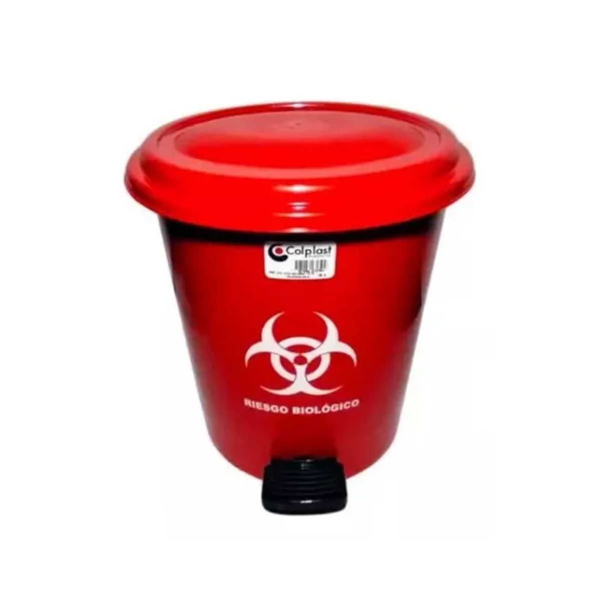 COLPLAST - CANECA DE PEDAL 12 LITROS COLOR ROJO