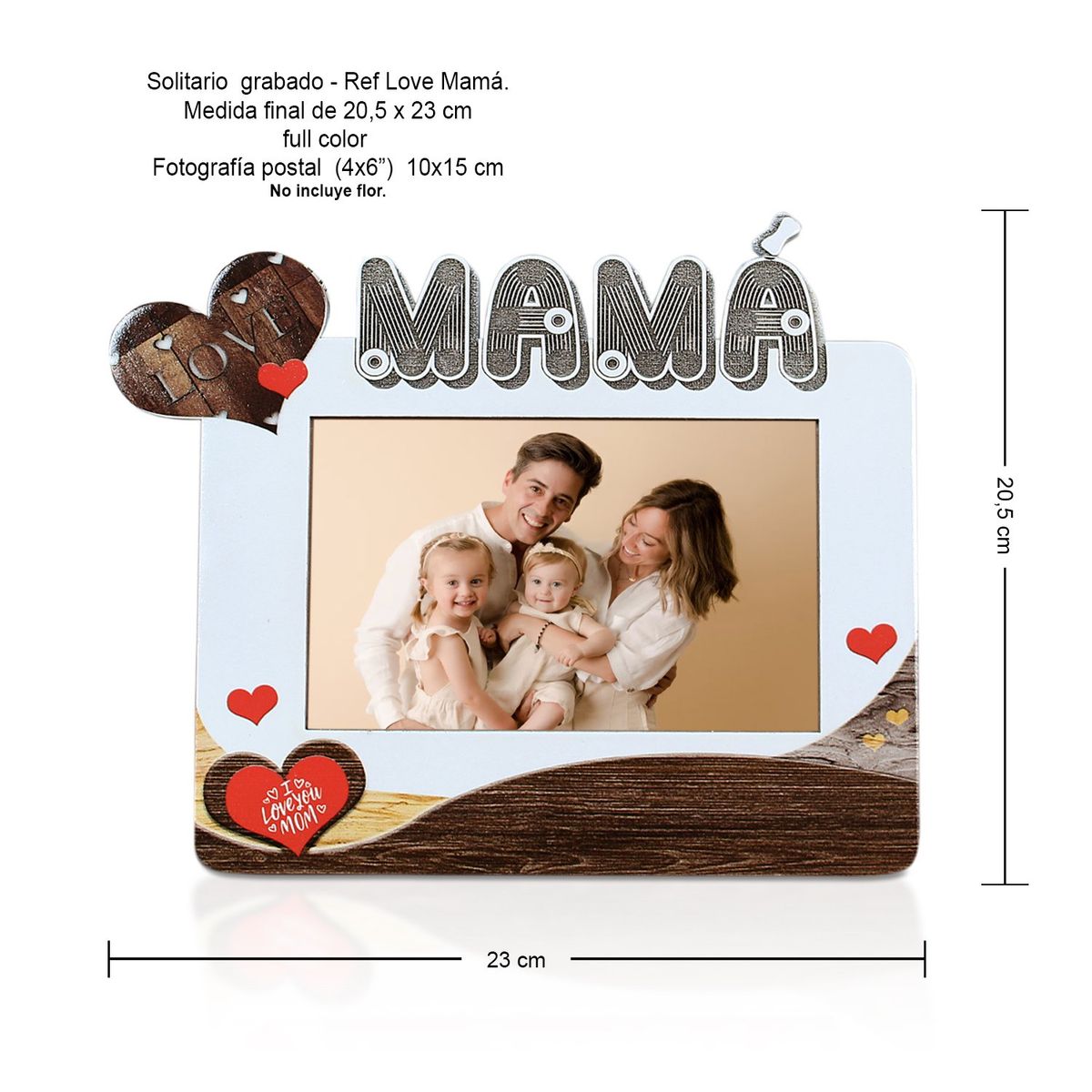 XTREME - Portarretrato I LOVE MAMÁ 23cm x 20cm 01