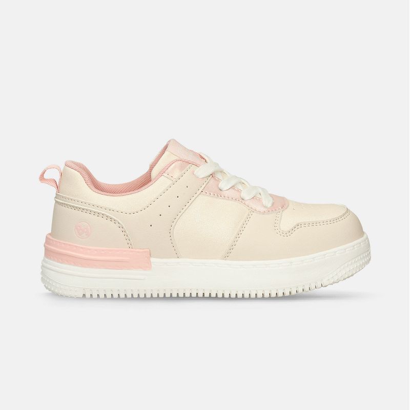 BUBBLE GUMMERS - Tenis Junior Para Niña Bubblegummers Beige-Rosado Solana