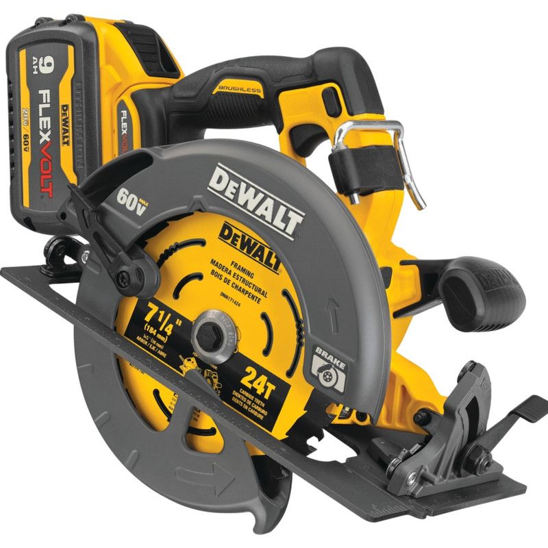 DEWALT - Sierra circular 60v 714+ 2 baterías 9ah+cargador