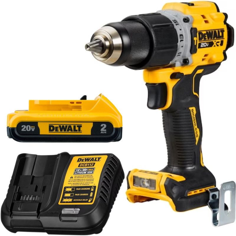 DEWALT - Taladro atornillador 20v 12+2 baterías 2ah+cargador