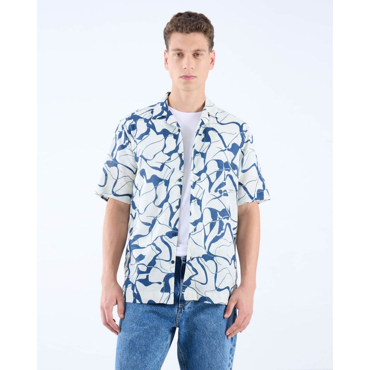 SEVEN SEVEN - Camisa De Hombre  Color Azul Marca Seven Seven #45012098