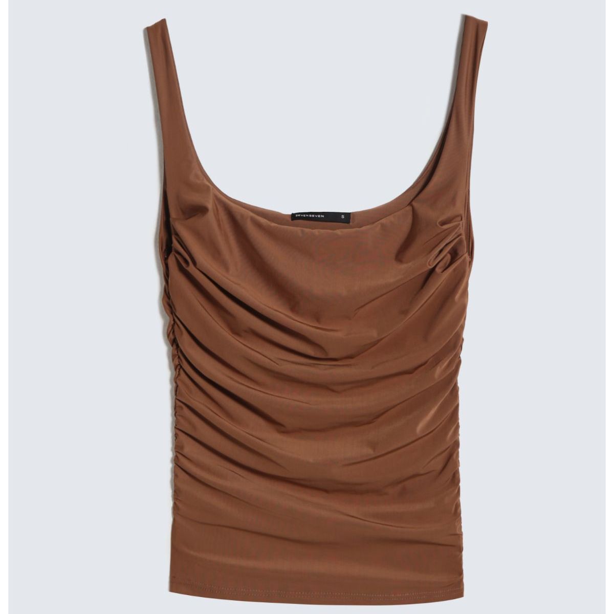 SEVEN SEVEN - Camiseta Para Mujer Manga Sisa Color Cafe Oscuro Marca Seven Seven #28096127