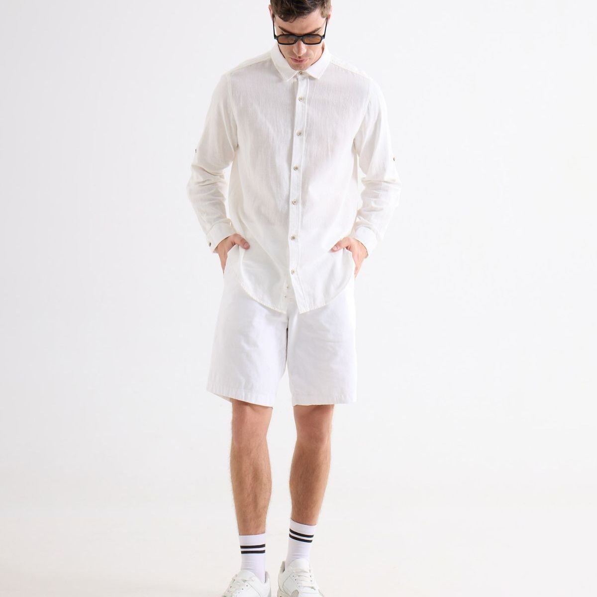 SEVEN SEVEN - Bermuda Para Hombre  Color Crudo Marca Seven Seven #45100688