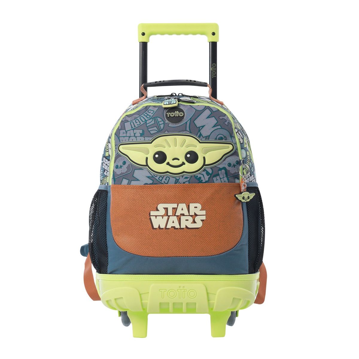 TOTTO - Morral con ruedas Niño Grogu School Mediano Gris