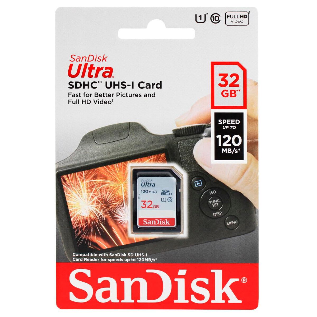 SANDISK - SD Card 32GB SanDisk Ultra Full HD 120MBs