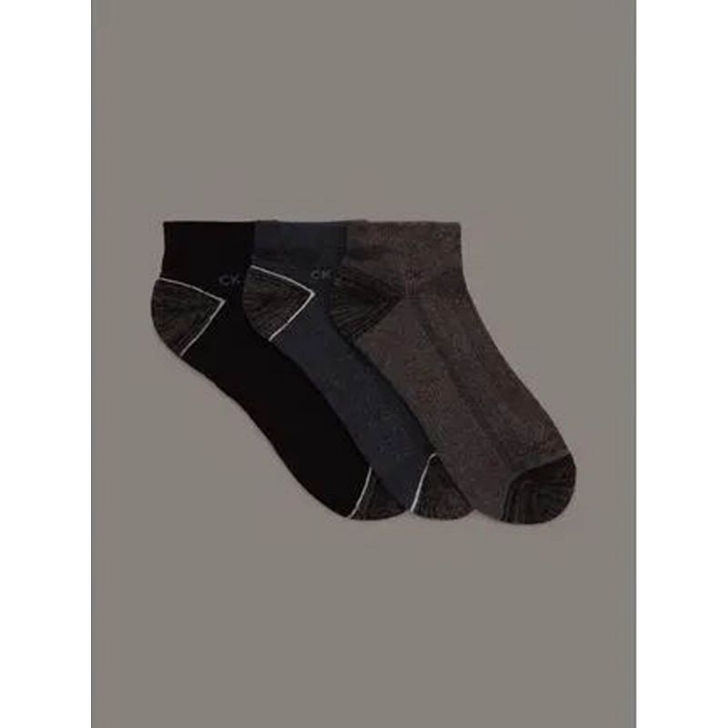 CALVIN KLEIN - Pack negro de 3 medias con monograma Calvin Klein