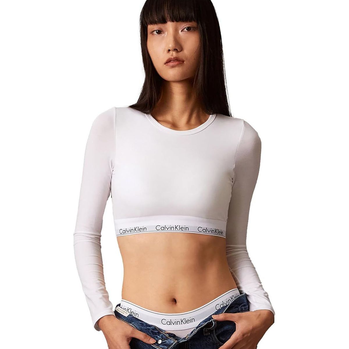 CALVIN KLEIN - Camiseta blanca bralette - modern cotton Calvin Klein