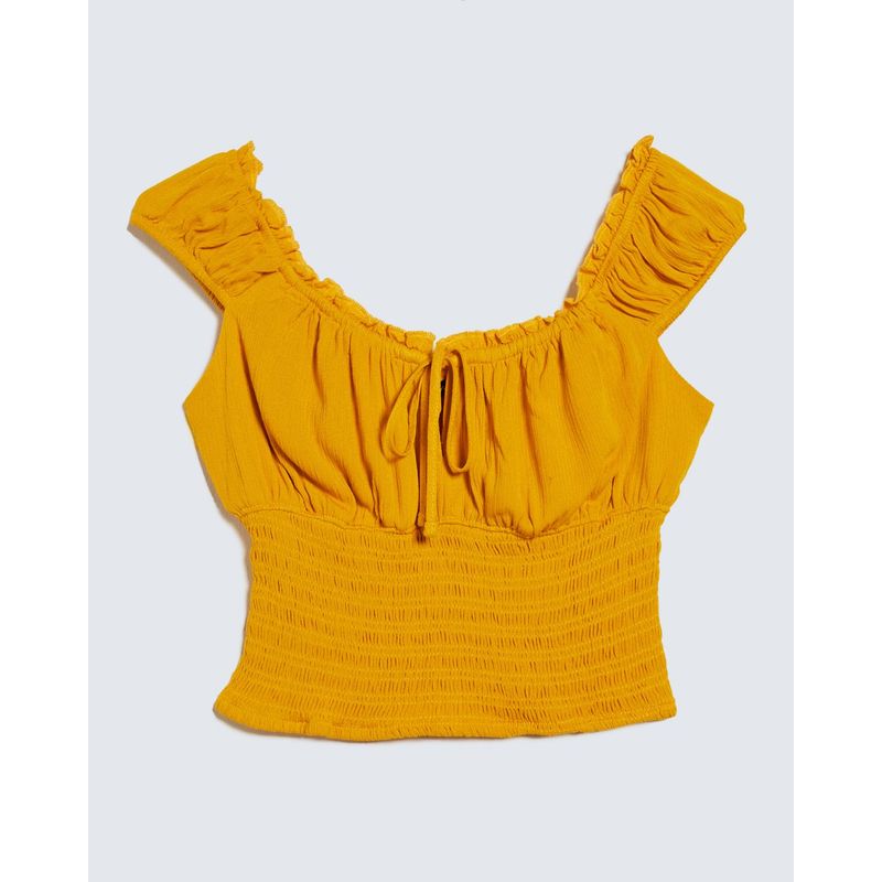SEVEN SEVEN - Blusa Para Mujer Manga Corta Color Mostaza Marca Seven Seven #28124007