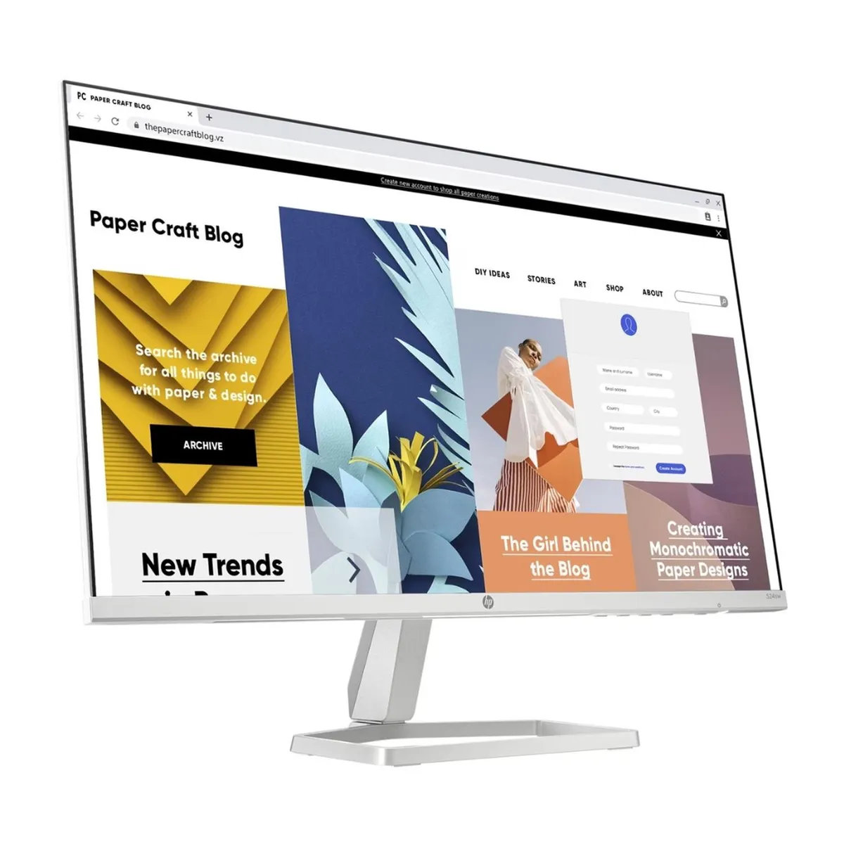 HP - Monitor HP 524SW 23.8" FHD 94C21AA Blanco