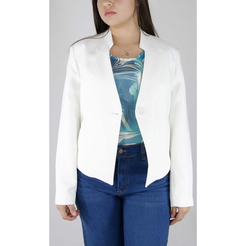 L Y H - Chaqueta Para Mujer Blanco Marca L&H