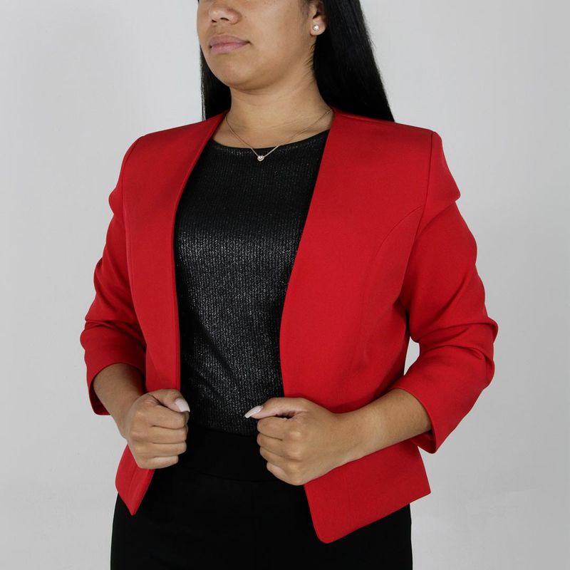 L Y H - Chaqueta Para Mujer Rojo Marca L&H