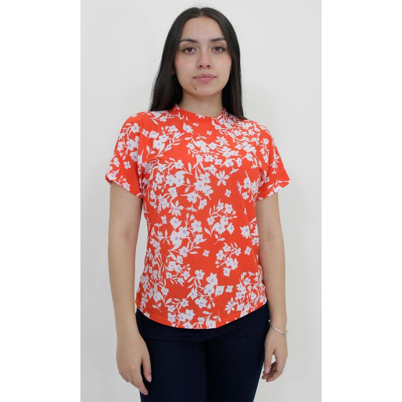 L Y H - Camiseta Para Mujer Manga Corta Rojo Marca L&H