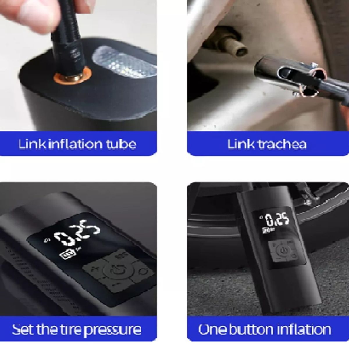 GENERICO - COMPRESOR DE AIRE  PORTATIL