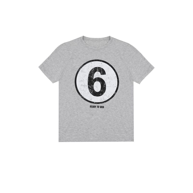 TENNIS - Camiseta gris con estampado frontal para hombre