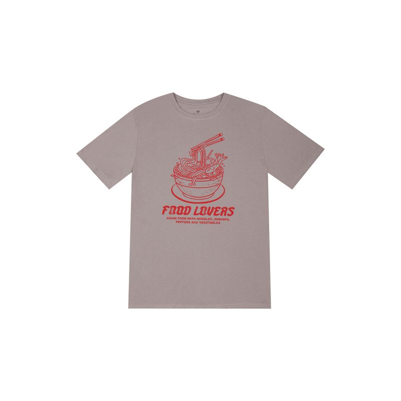 TENNIS - Camiseta gris con estampado frontal para hombre