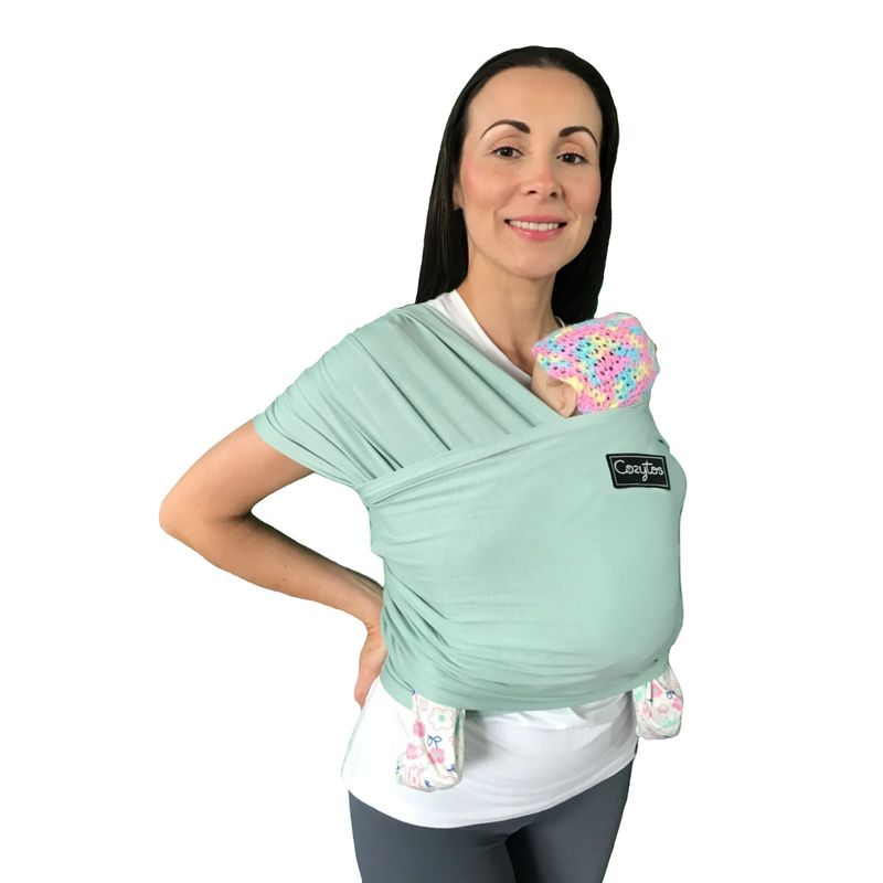 COZYTOS - Fular y porta bebe AJUSTABLE PLUS- Menta- mundo bebe COZYTOS