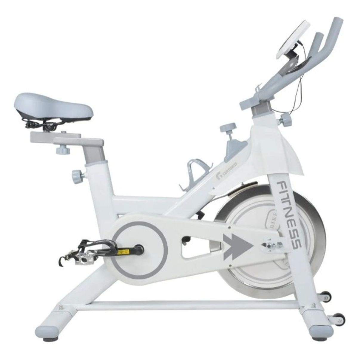 CENTURFIT - Bicicleta estática Centurfit Estandar MKZ-BICSPIN11BLA color blanco y gris
