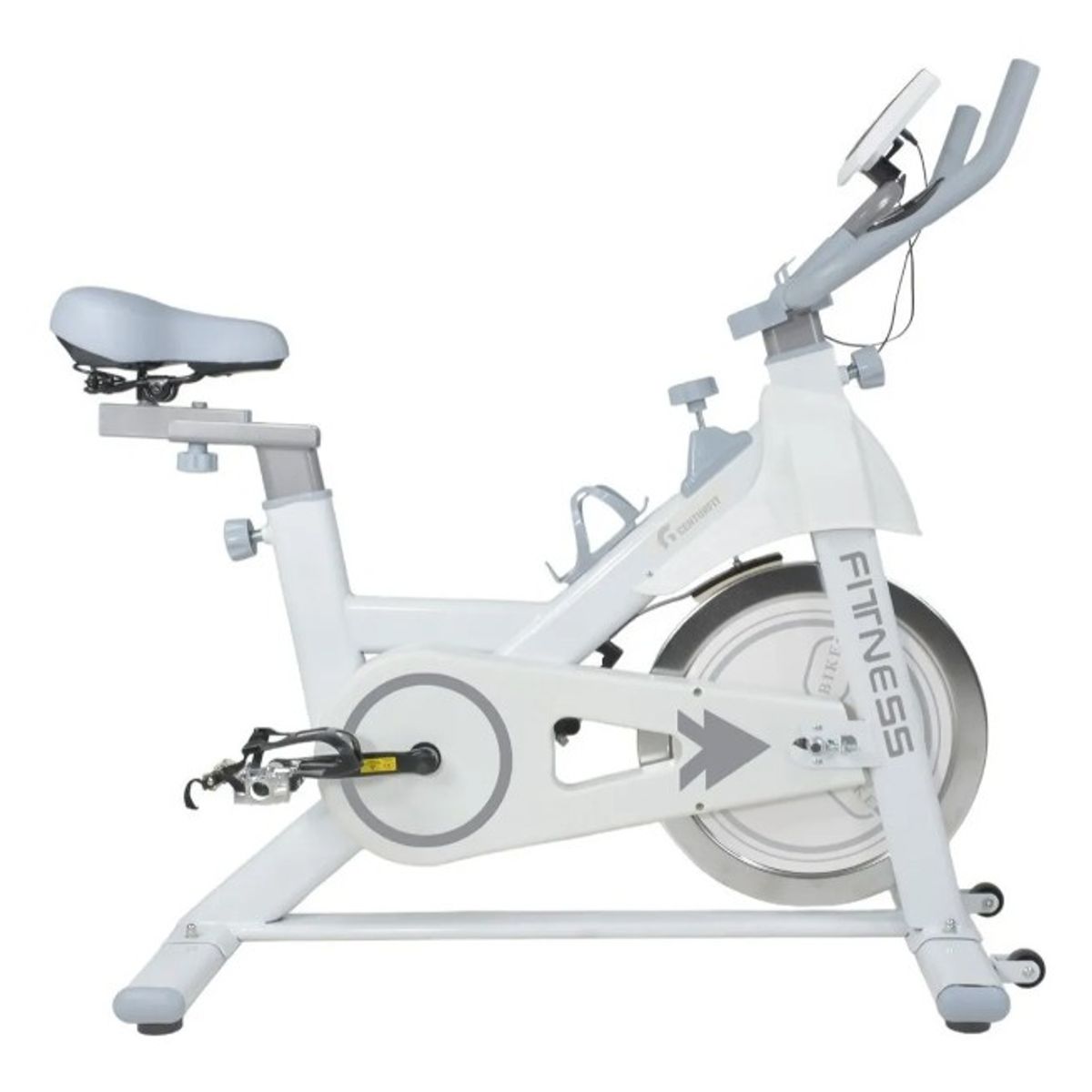 CENTURFIT - Bicicleta estática Centurfit Estandar MKZ-BICSPIN11BLA color blanco y gris