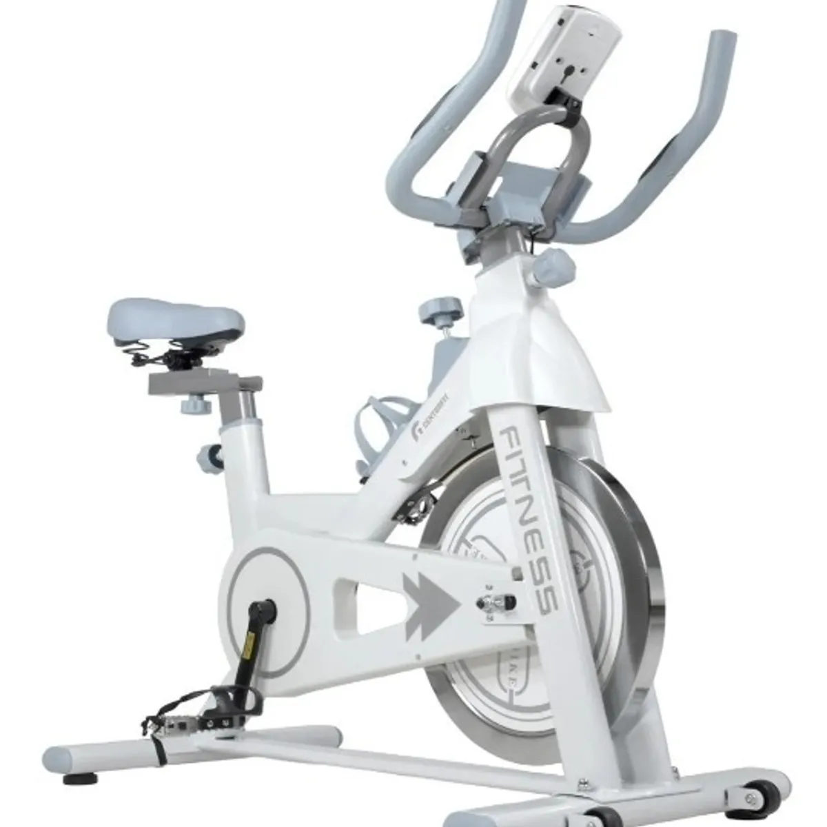 CENTURFIT - Bicicleta estática Centurfit Estandar MKZ-BICSPIN11BLA color blanco y gris