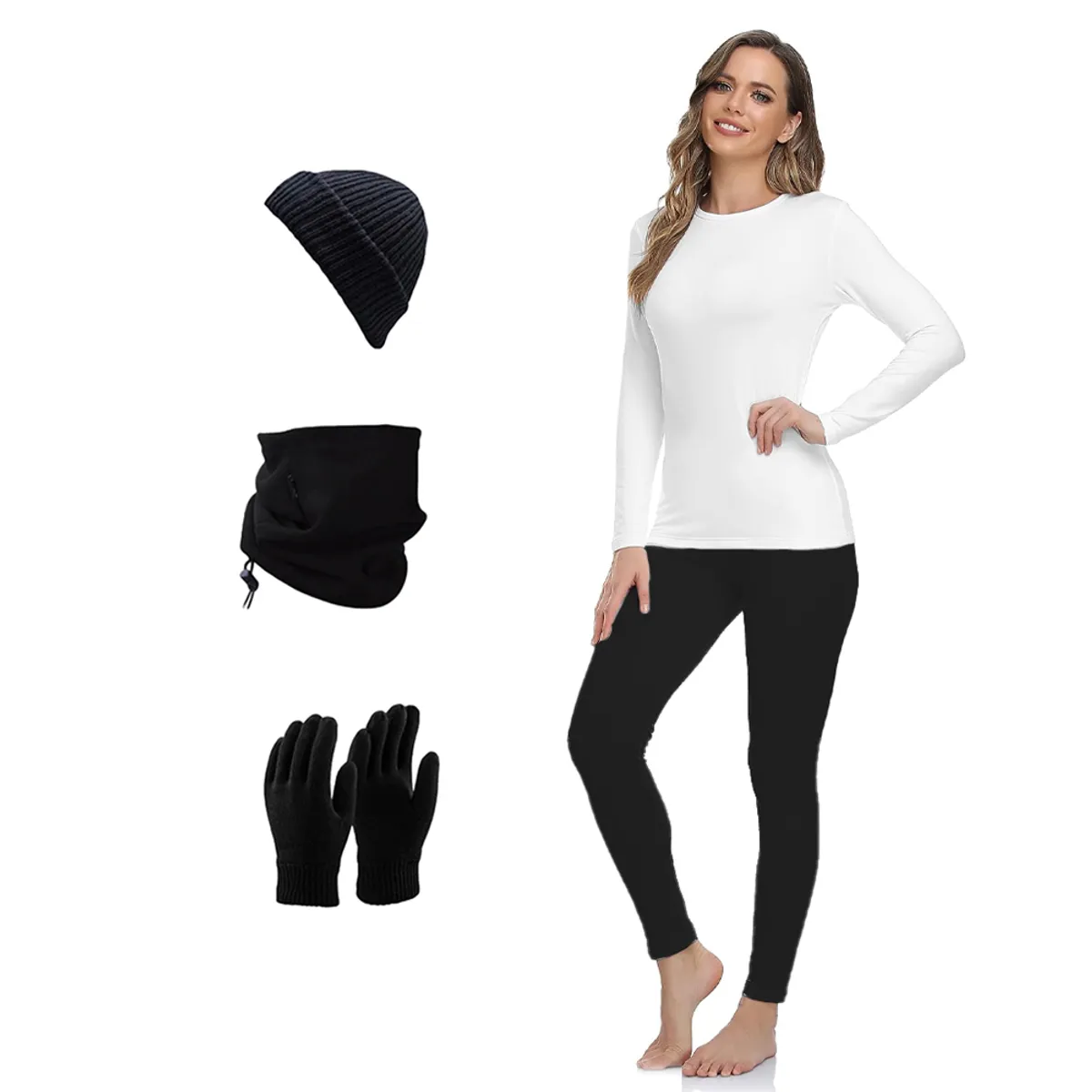 FRIOLENTA - Combo x 5 ropa termica invierno legging camiseta guantes gorro bufanda
