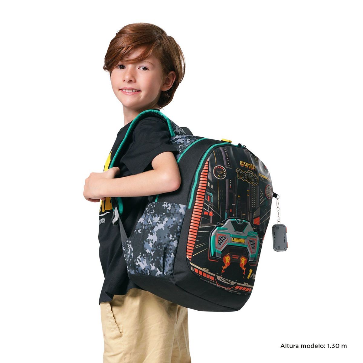 TOTTO - Morral mochila mediano escolar para niño Totto best game