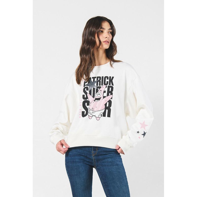 KOAJ - KOAJ Buzo cuello con estampada en frente de Bob Esponja para m MUJER