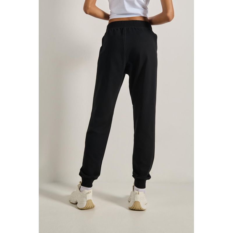 KOAJ - KOAJ Pantalón jogger negro ajustado con botas en rib MUJER
