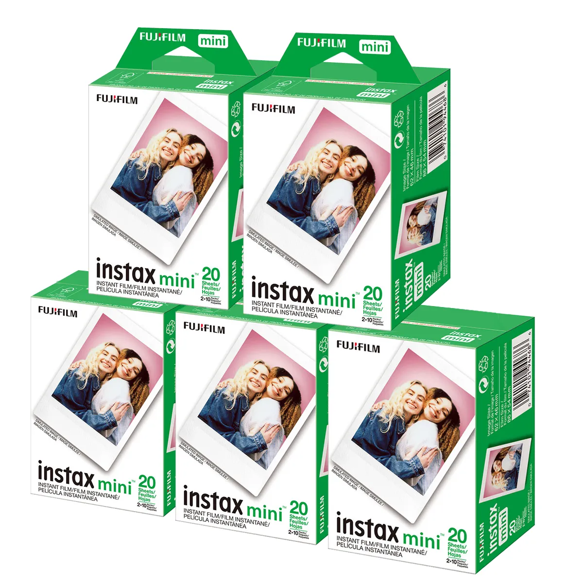 FUJIFILM - Películas para fujifilm instax mini instantánea  - 100 unidades de papel fotografía