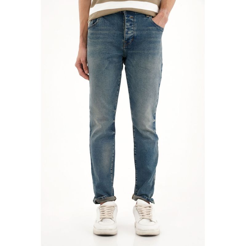 TENNIS - Jean Skinny tiro medio azul para hombre