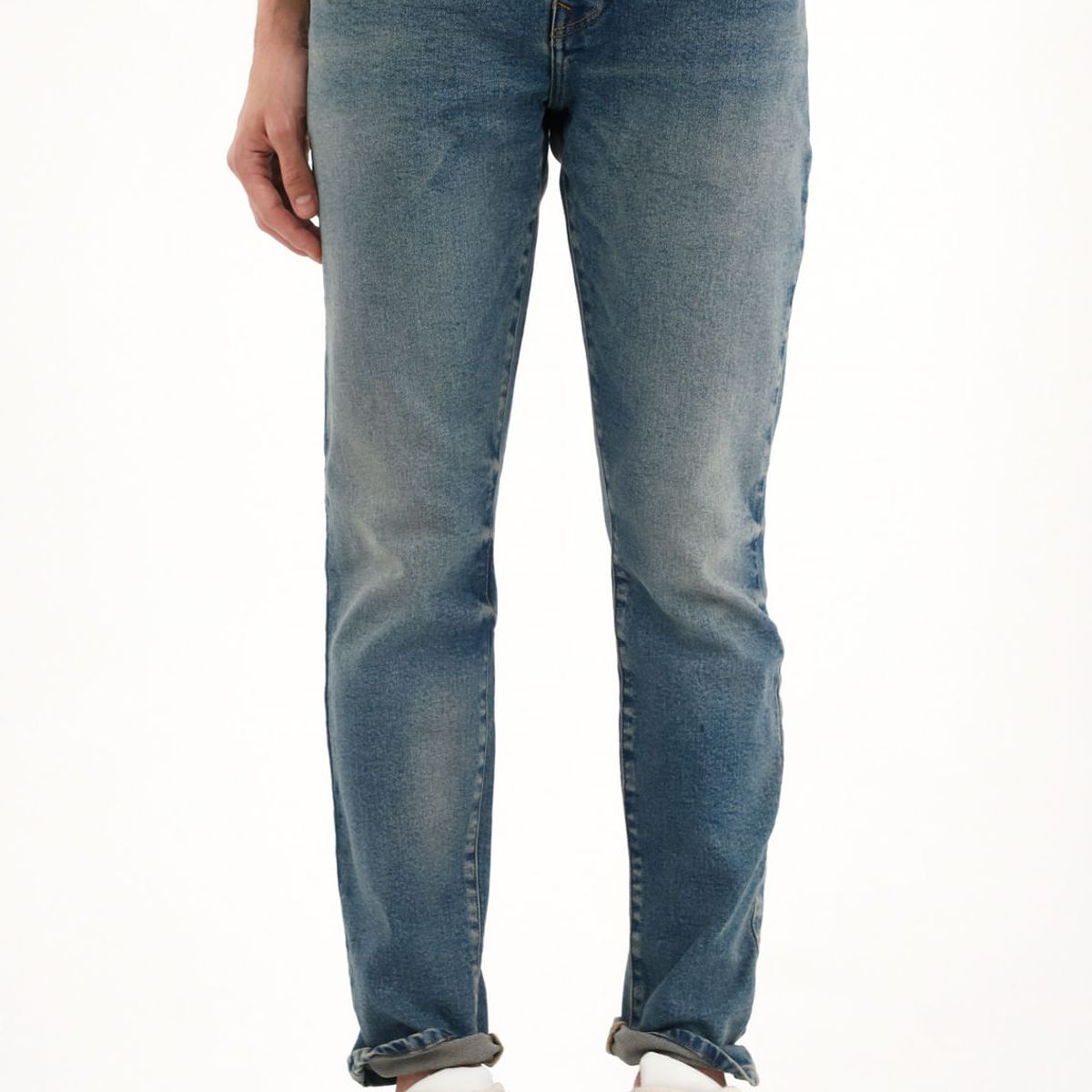 TENNIS - Jean Skinny tiro medio azul para hombre