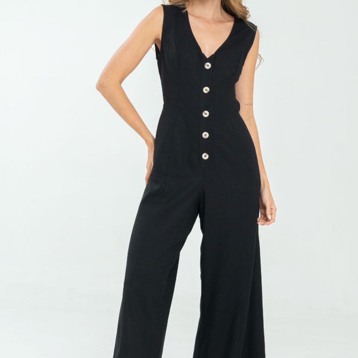 RAGGED - Enterizo largo shixian Negro Ragged