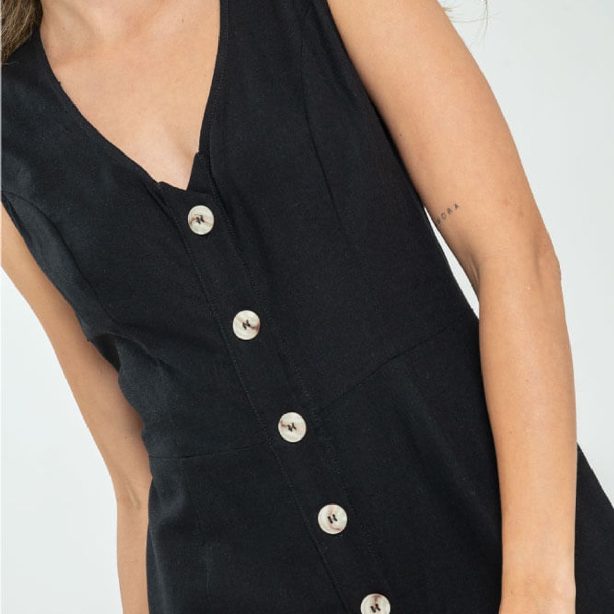 RAGGED - Enterizo largo shixian Negro Ragged