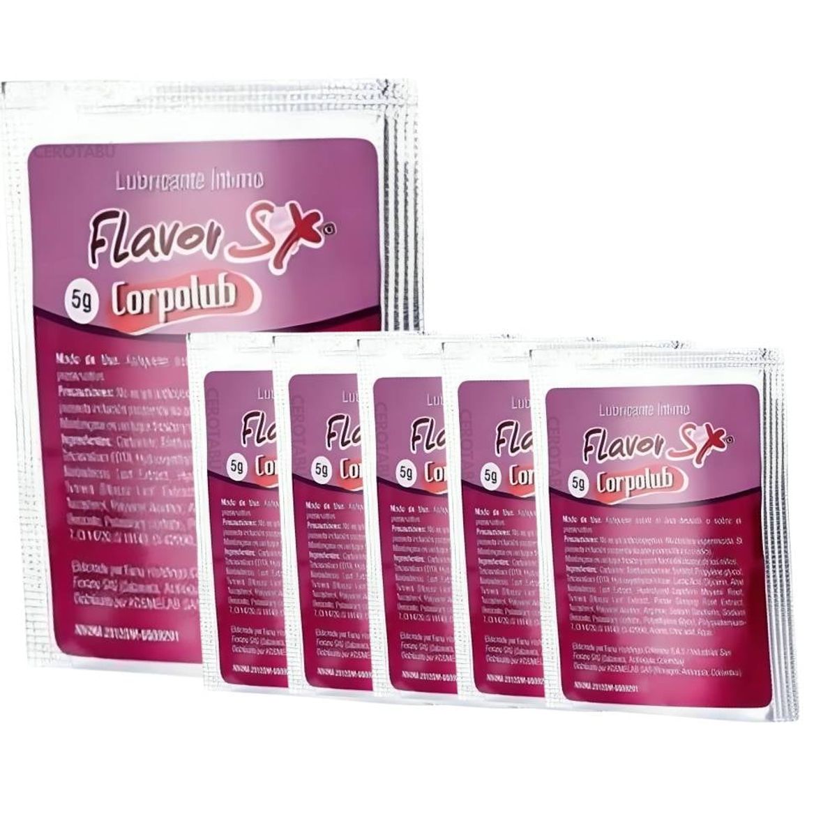 FLAVOR SEX - x6 Lubricante Anl Dilatador Anestesico Desensibilizante