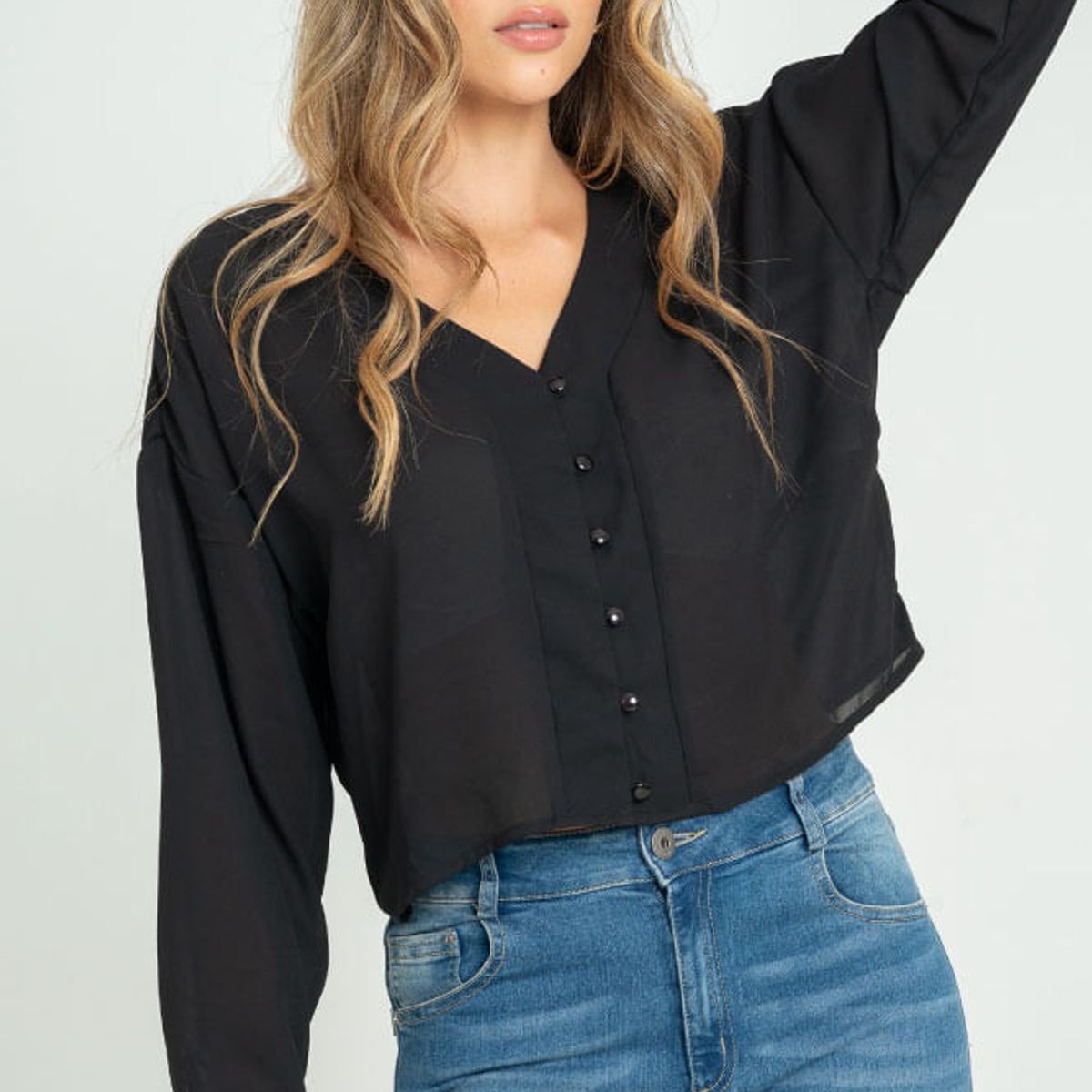 RAGGED - Blusa blahise Negro Ragged.