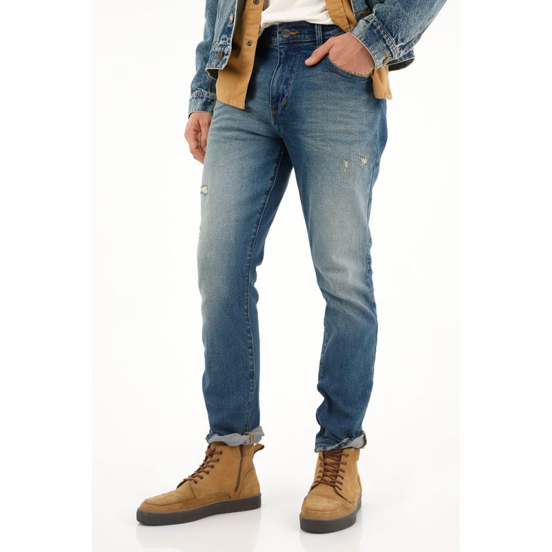 TENNIS - Jean Nudy tiro medio con rotos para hombre