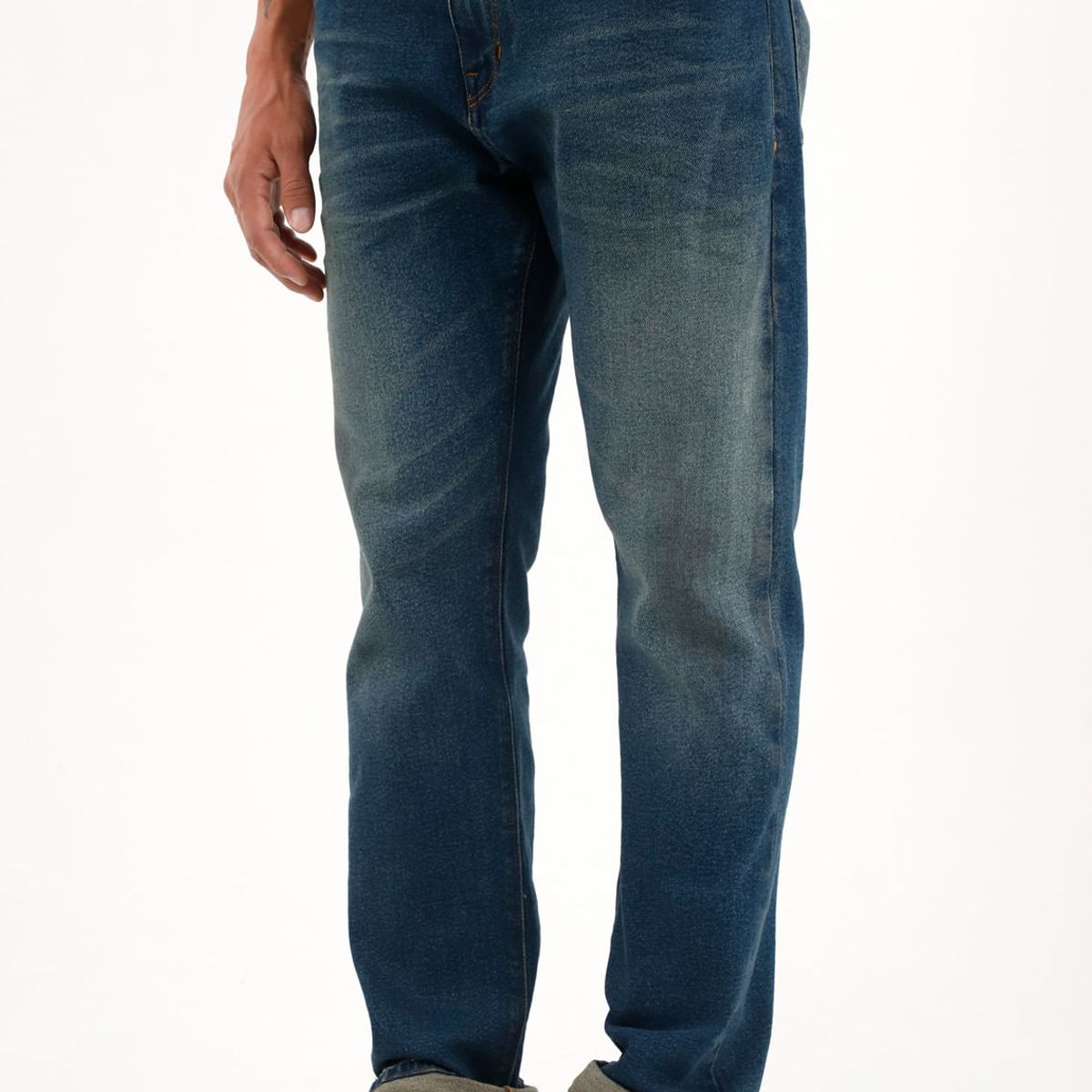 TENNIS - Jean Recto tiro medio azul para hombre