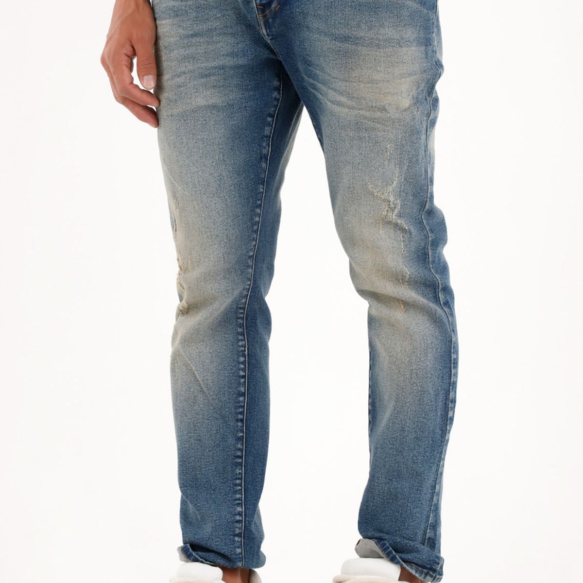 TENNIS - Jean Skinny tiro medio azul para hombre