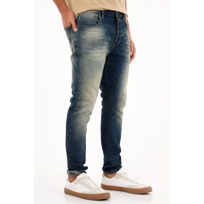 TENNIS - Jean Súper Skinny tiro medio azul para hombre