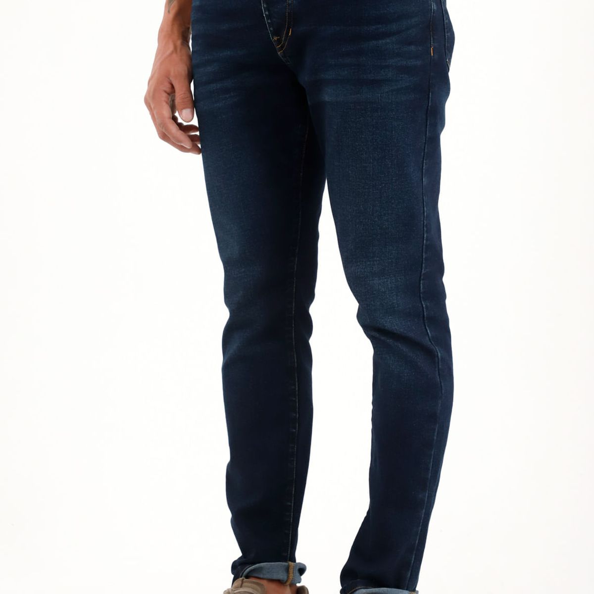 TENNIS - Jean Super Skinny azul oscuro tiro medio para hombre