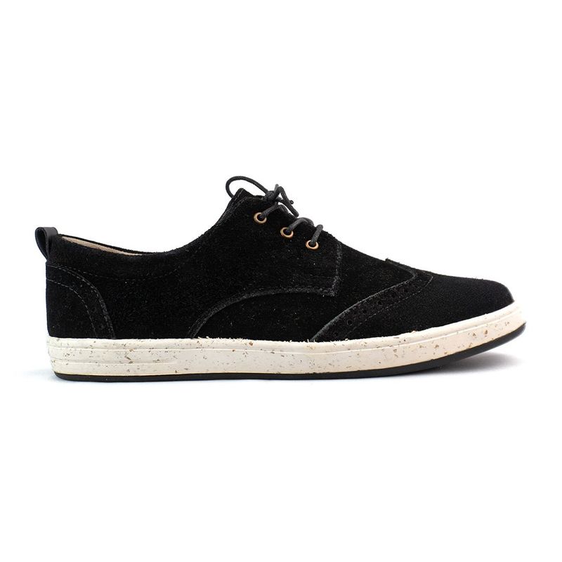 GENERICO - Tenis To Brogues en cuero carnaza color Negro