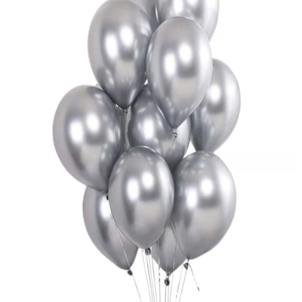 GENERICO - GLOBO CROMADO PLATEADO R12 X 12 UNIDADES