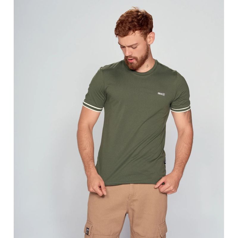 UNSER - T-Shirt Para Hombre Molderia Slim Con Puños Tejidos Combinados Unser