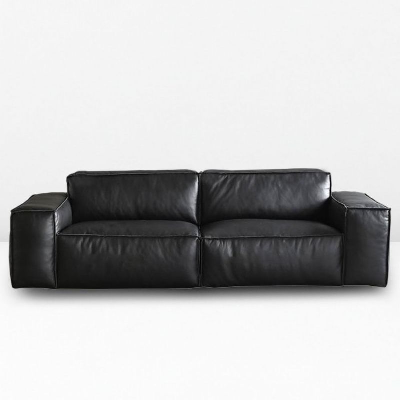22 GRADOS DECORACION - Sofá Alaskan Cuero Sintetico Negro 200x100cm