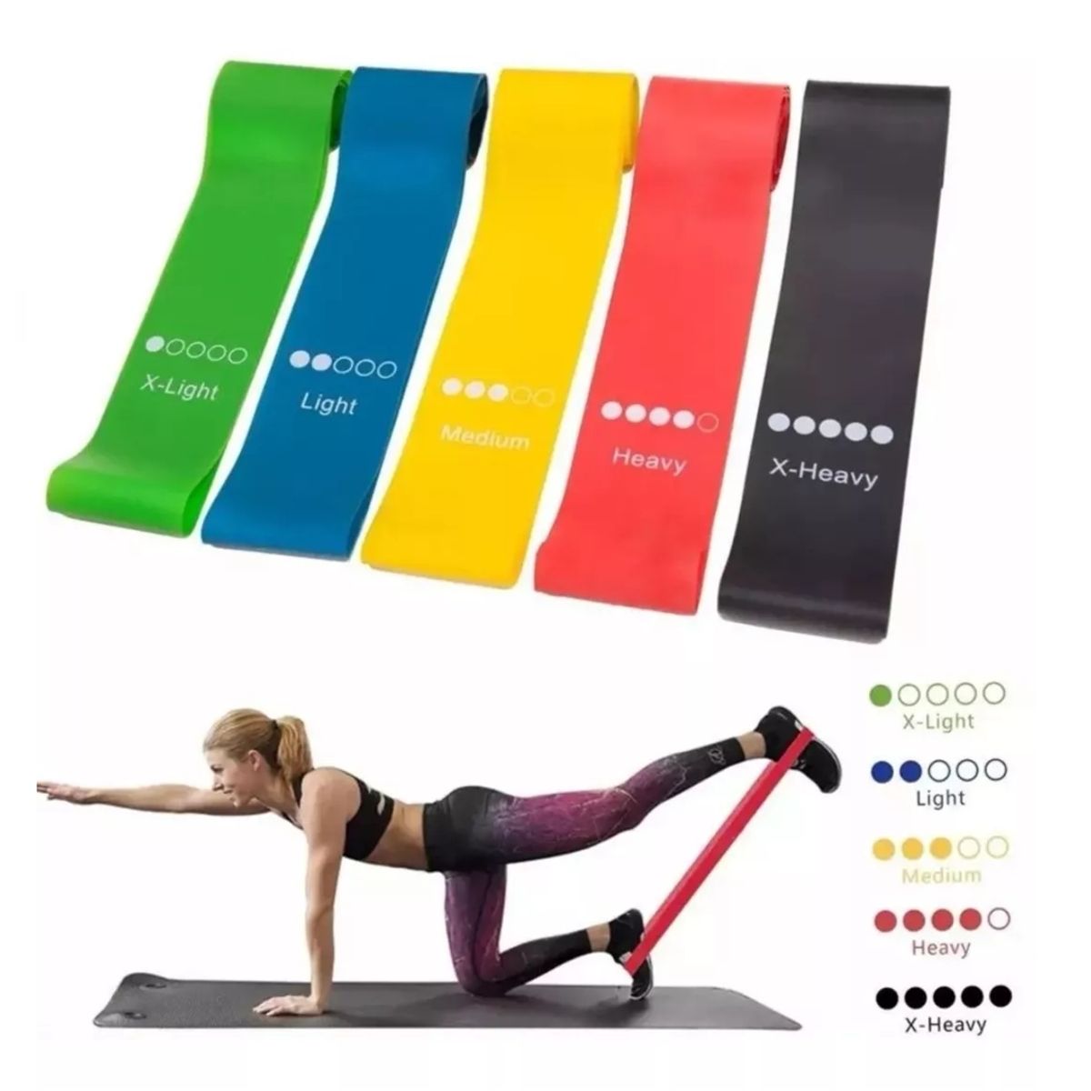 GENERICO - Bandas de Silicona para Entrenamiento y Rehabilitación.