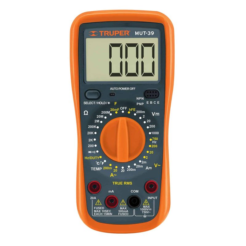 TRUPER - Multimetro Digital Profesional Mut-39 Truper