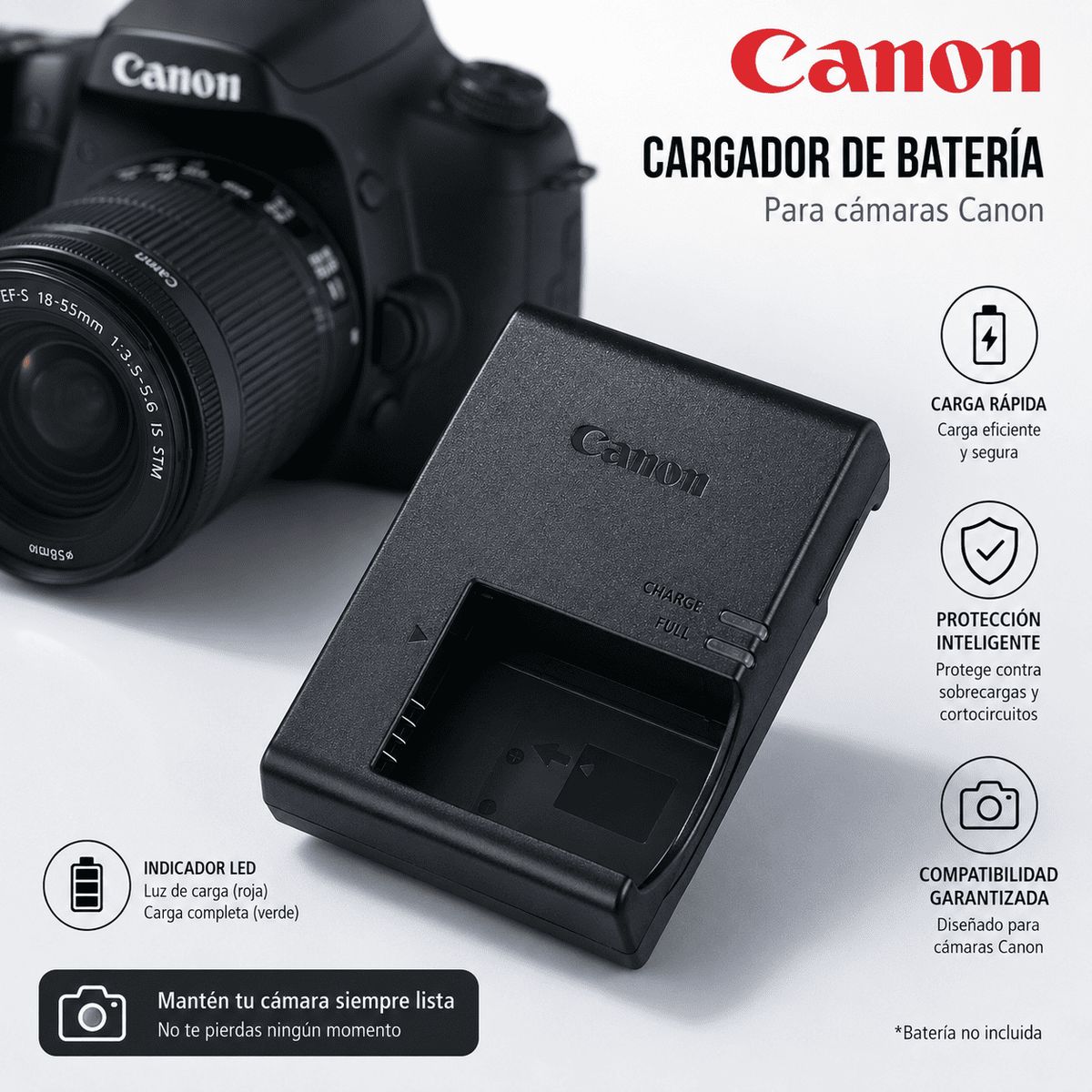 CANON - Cargador de Bateria Canon LC-E17 Original