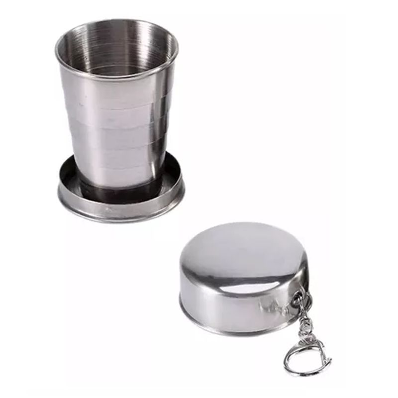 GENERICO - Vaso Taza Plegable Acero Inoxidable Portátil Viajes Camping