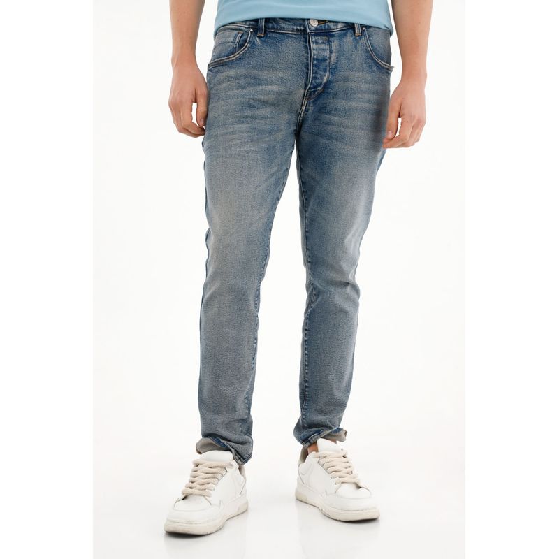 TENNIS - Jean Skinny tiro medio azul para hombre